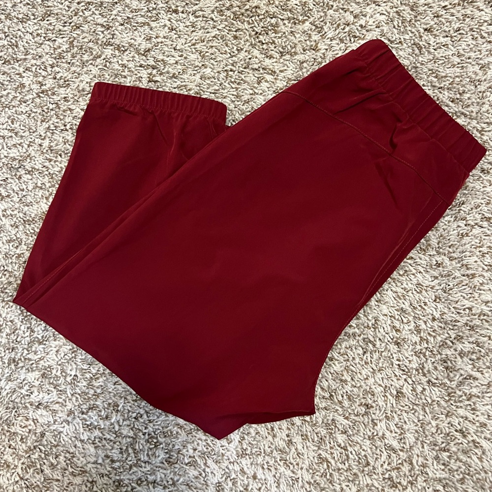Red Elastic Waist Pants - Picture 2 of 8